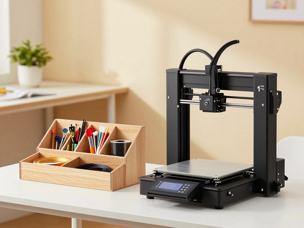 Household organizer sized against a printer build volume