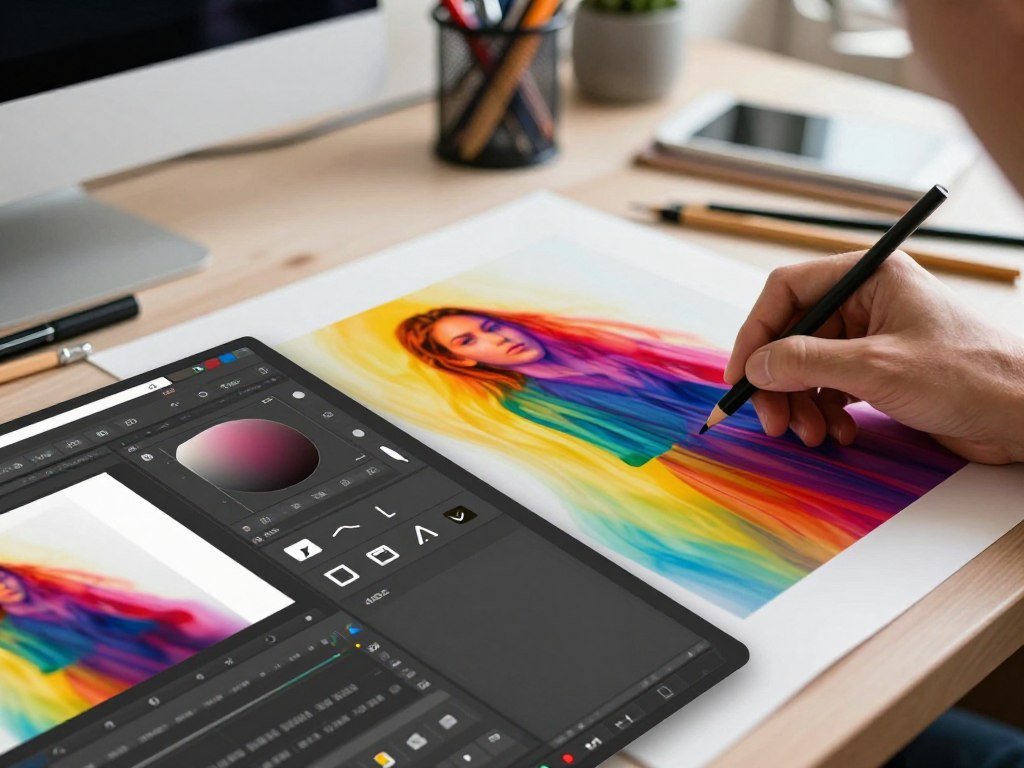 Image editing tools changing a region and extending a frame