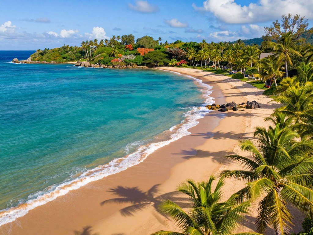 Island water and beach scenery for drone photography Island water and beach scenery for drone photography