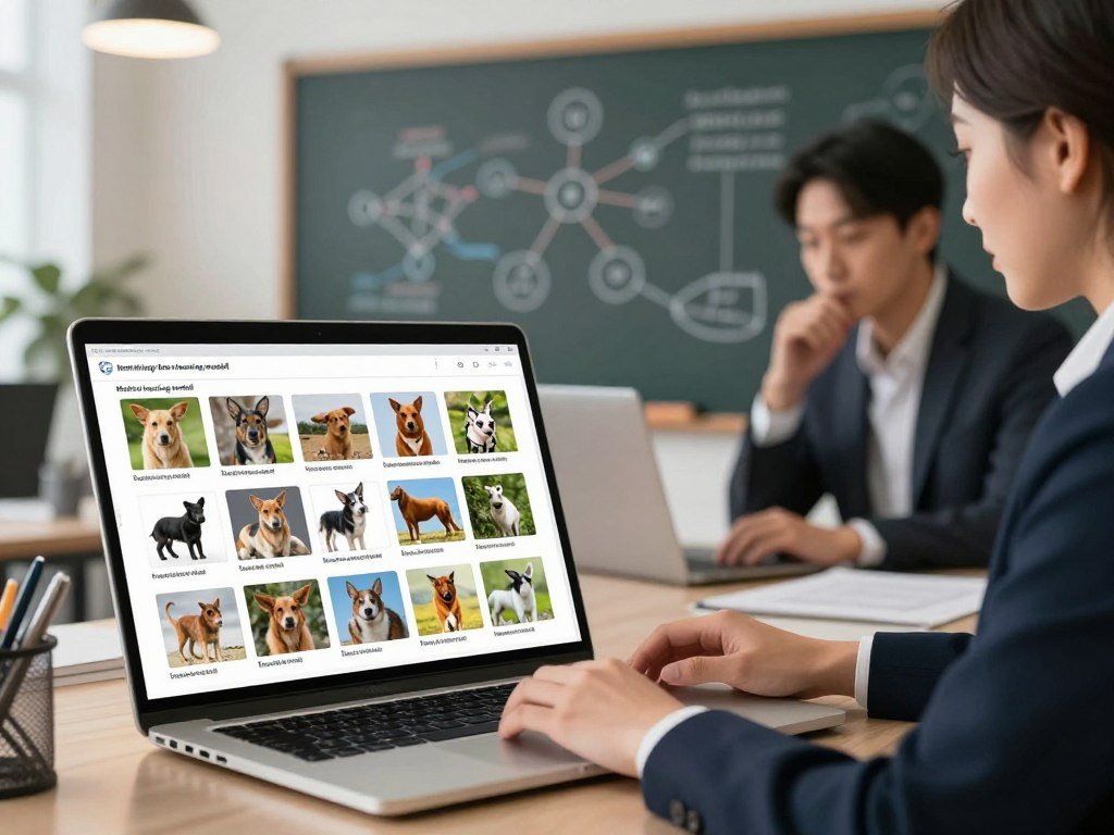 Labeled image examples used to train a machine learning model Labeled image examples used to train a machine learning model