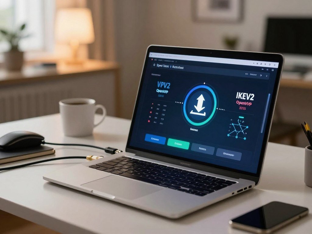 Laptop speed test comparing VPN traffic over Ethernet Laptop speed test comparing VPN traffic over Ethernet