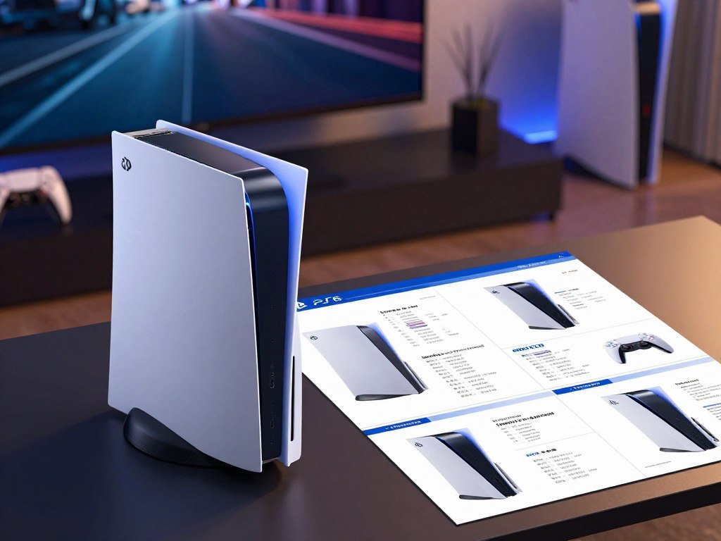 Leaked PS6 hardware estimates beside a PlayStation console