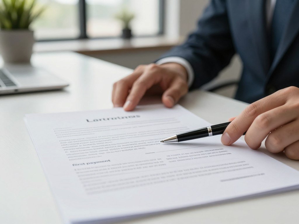 Lease signing paperwork lists zero-down charges and first payment Lease signing paperwork lists zero-down charges and first payment