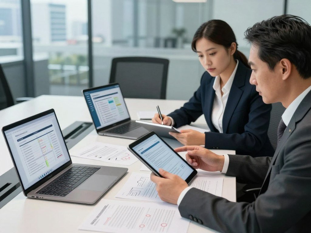 Legal team comparing contract review platforms by workflow