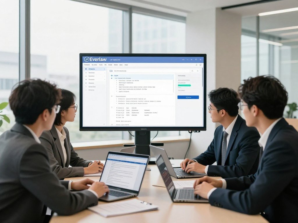 Legal team using Everlaw collaboration tools during document review Legal team using Everlaw collaboration tools during document review
