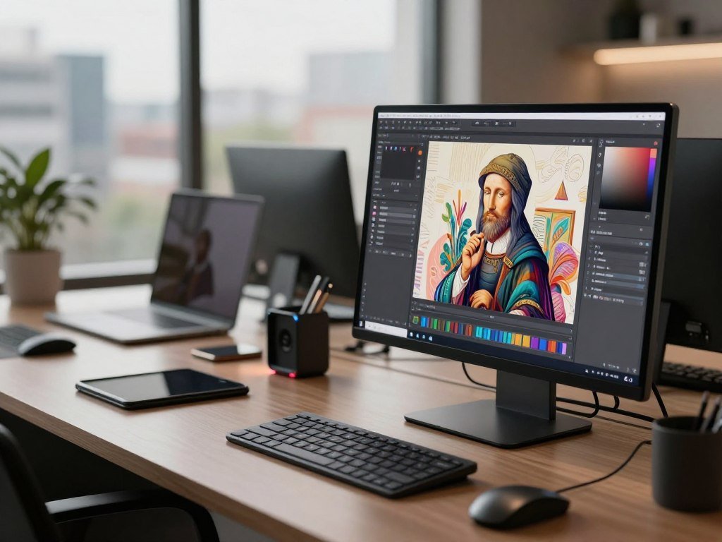 Leonardo AI styles and editing tools refine a visual concept