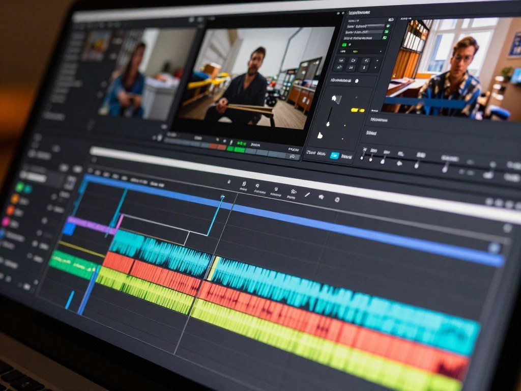 Lightworks multilayer timeline with video editing tracks Lightworks multilayer timeline with video editing tracks