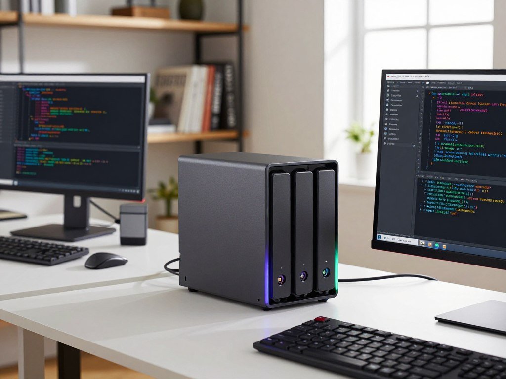 Linux computer and NAS included in a device backup setup