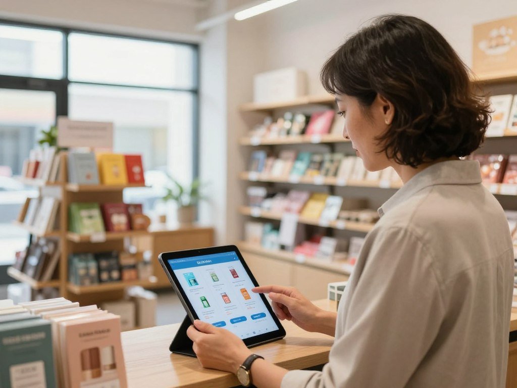 Local store owner connecting Square Online sales and retail tools