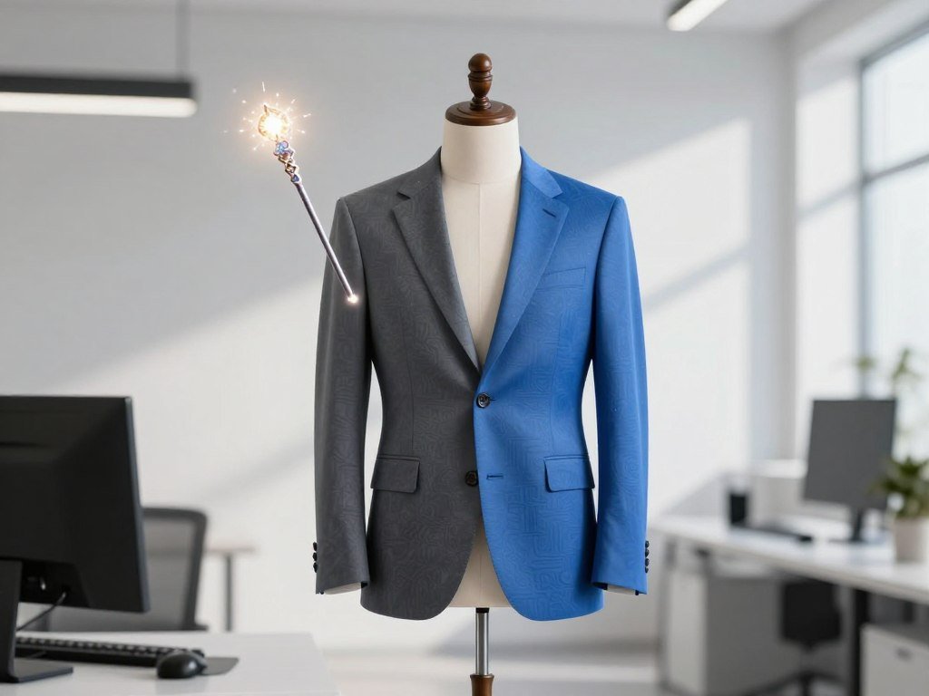 Magic Wand editing a jacket color within an image region