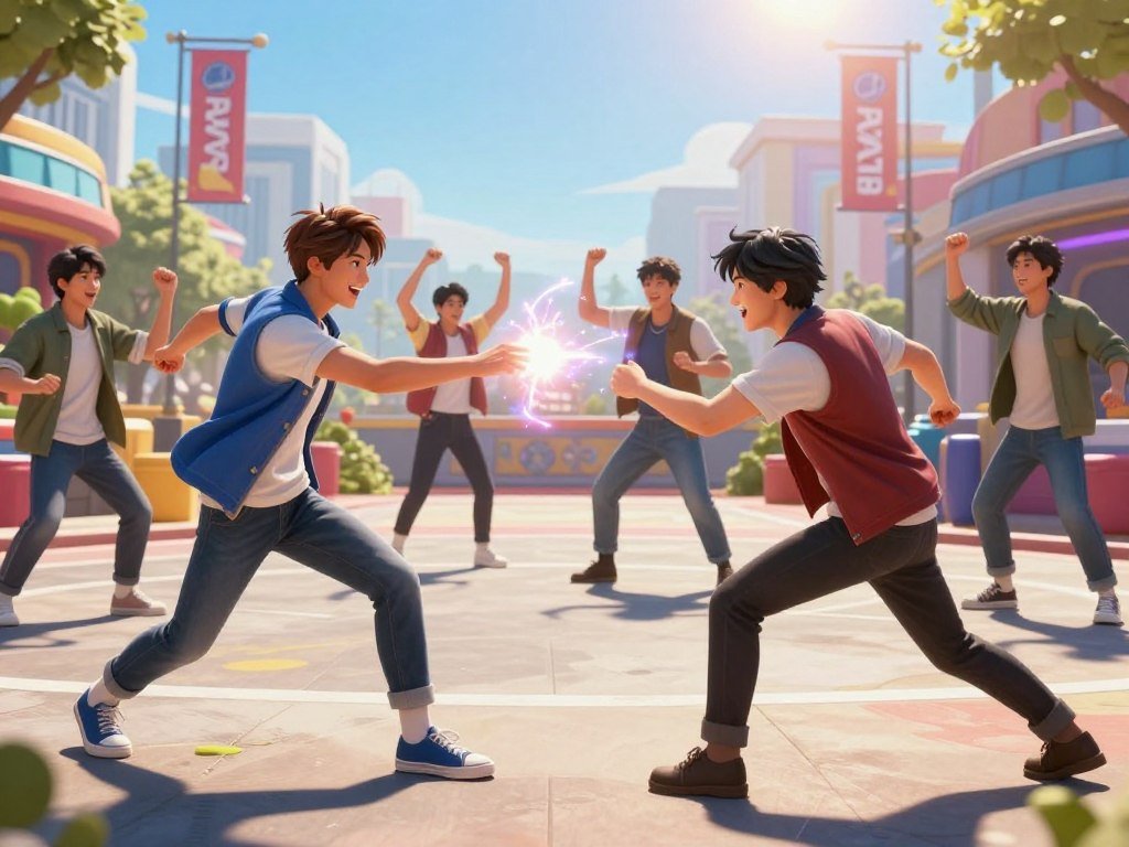 Marvel Rivals heroes fighting together in a casual team match