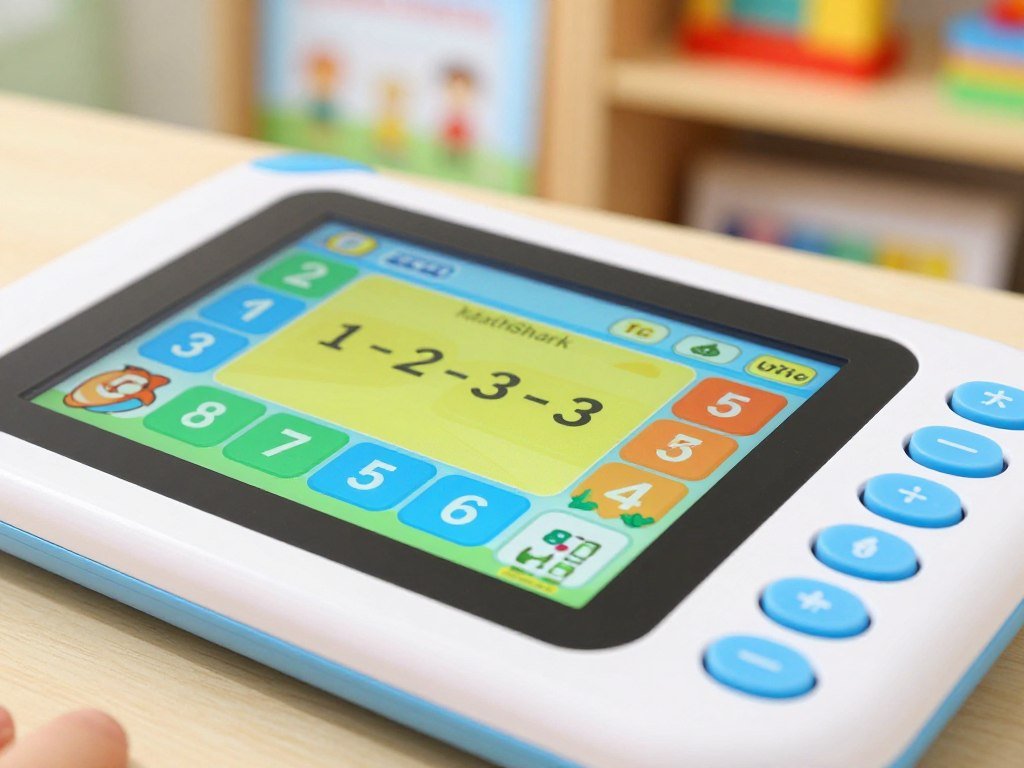 MathShark electronic practice device with LCD and keypad