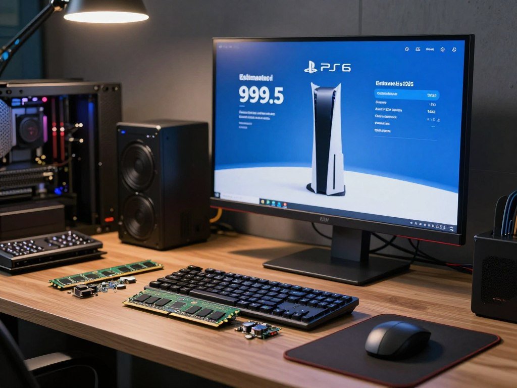 Memory components and PS6 price estimates on a workbench