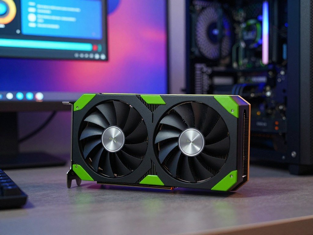 NVIDIA desktop GPU beside a Bazzite installation screen NVIDIA desktop GPU beside a Bazzite installation screen