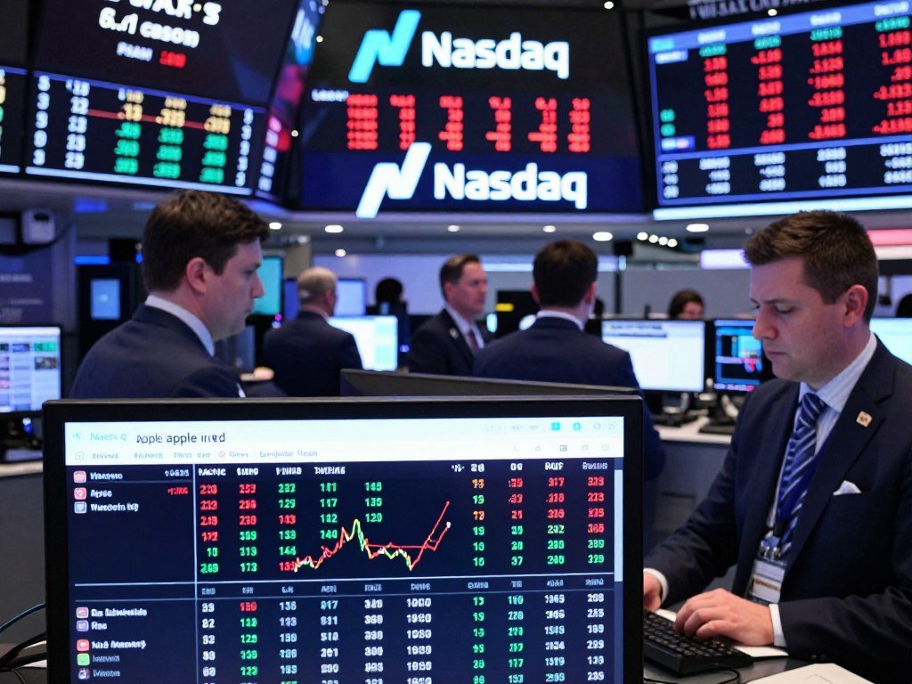 Nasdaq listing for Apple Inc. in U.S. dollars