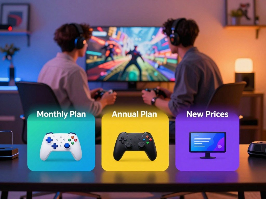 New PS Plus prices shown beside monthly and annual plan choices