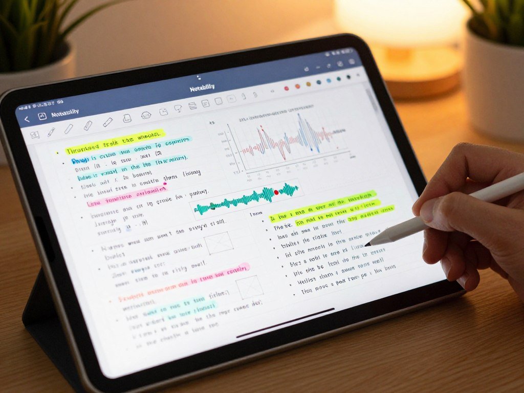 Notability lecture notes with recording and handwritten points Notability lecture notes with recording and handwritten points