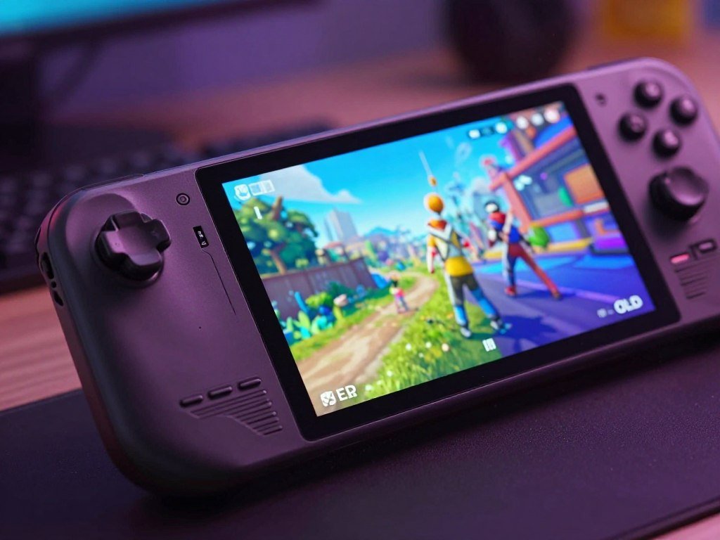 OLED display and microSD slot on a portable Steam Deck OLED display and microSD slot on a portable Steam Deck