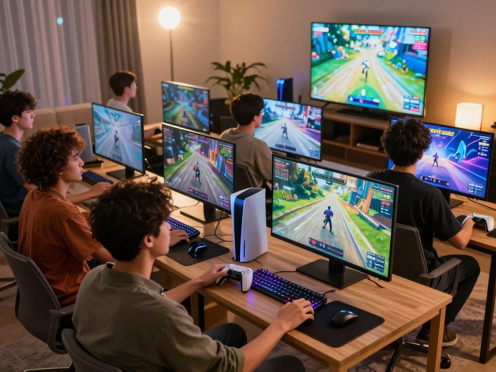 Online players joining a competitive free-to-play PS5 match Online players joining a competitive free-to-play PS5 match