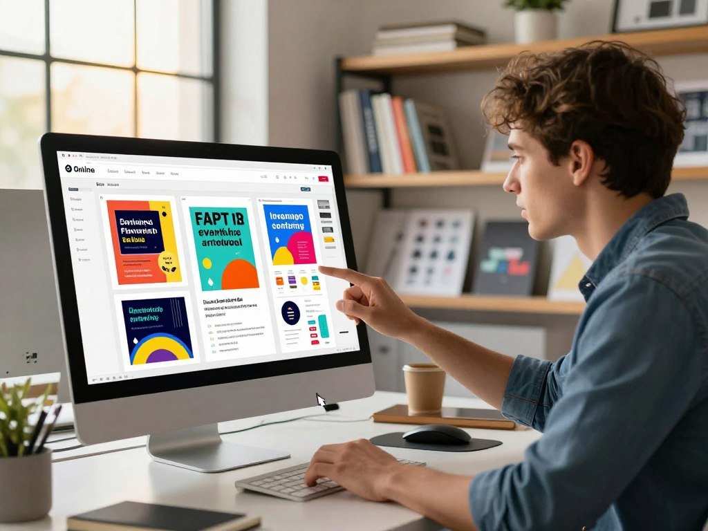 Online poster generator turning an event brief into draft layouts