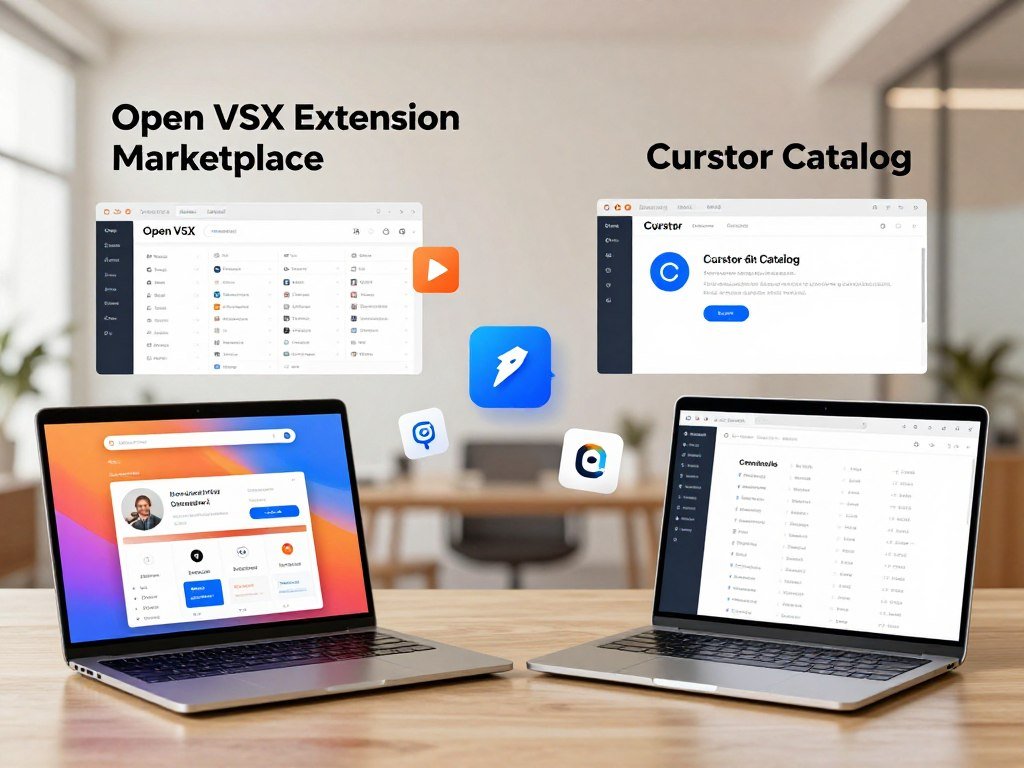 Open VSX extension marketplace compared with Cursor catalog