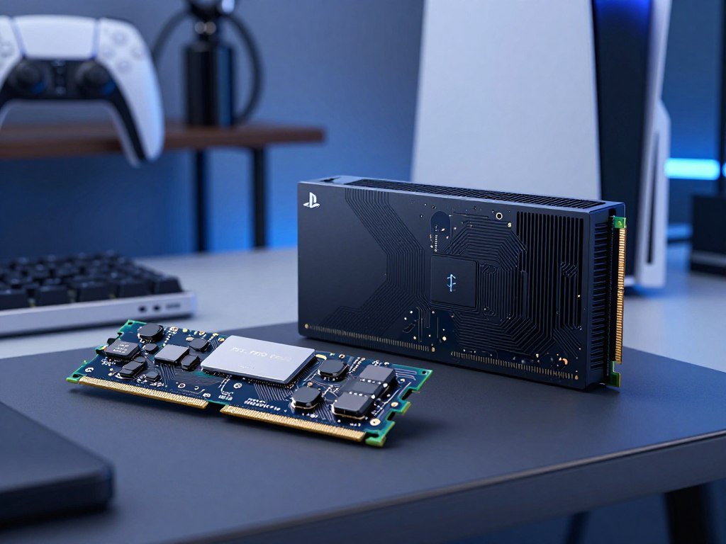 PS5 Pro CPU and GDDR6 memory shown in a console setup PS5 Pro CPU and GDDR6 memory shown in a console setup