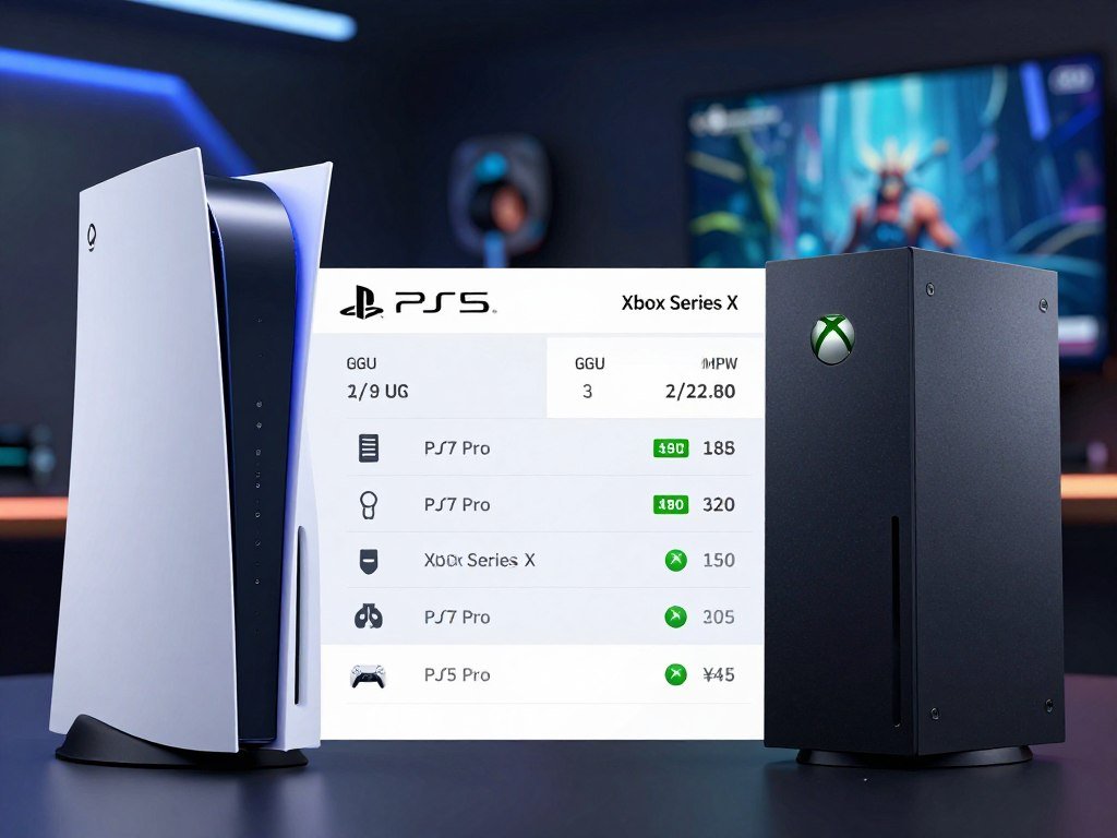 PS5 Pro and Xbox Series X spec comparison for GPU and memory