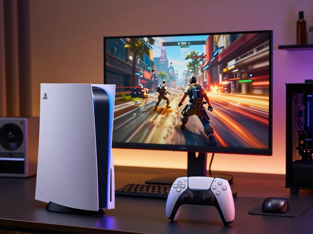 PS5 Pro graphics performance shown on a gaming display PS5 Pro graphics performance shown on a gaming display