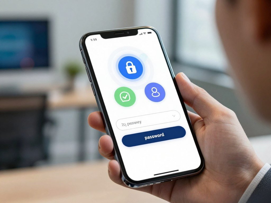 Passkey and password sign-in methods shown on a phone screen
