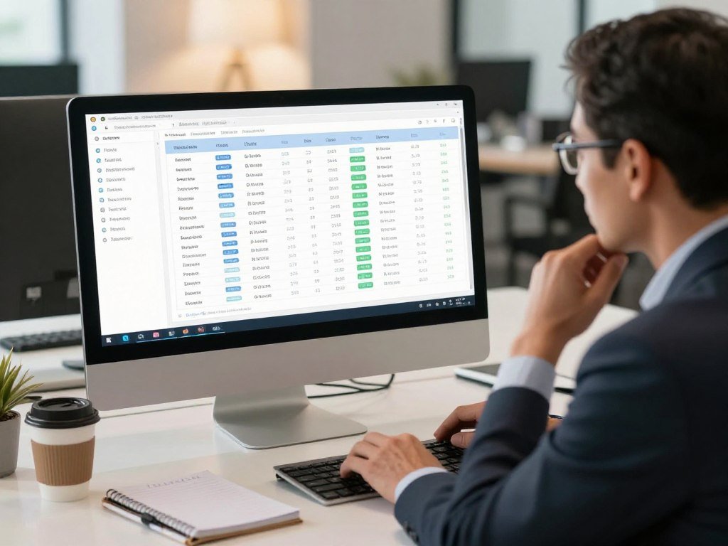 Person compares AI tools for work tasks on a screen Person compares AI tools for work tasks on a screen