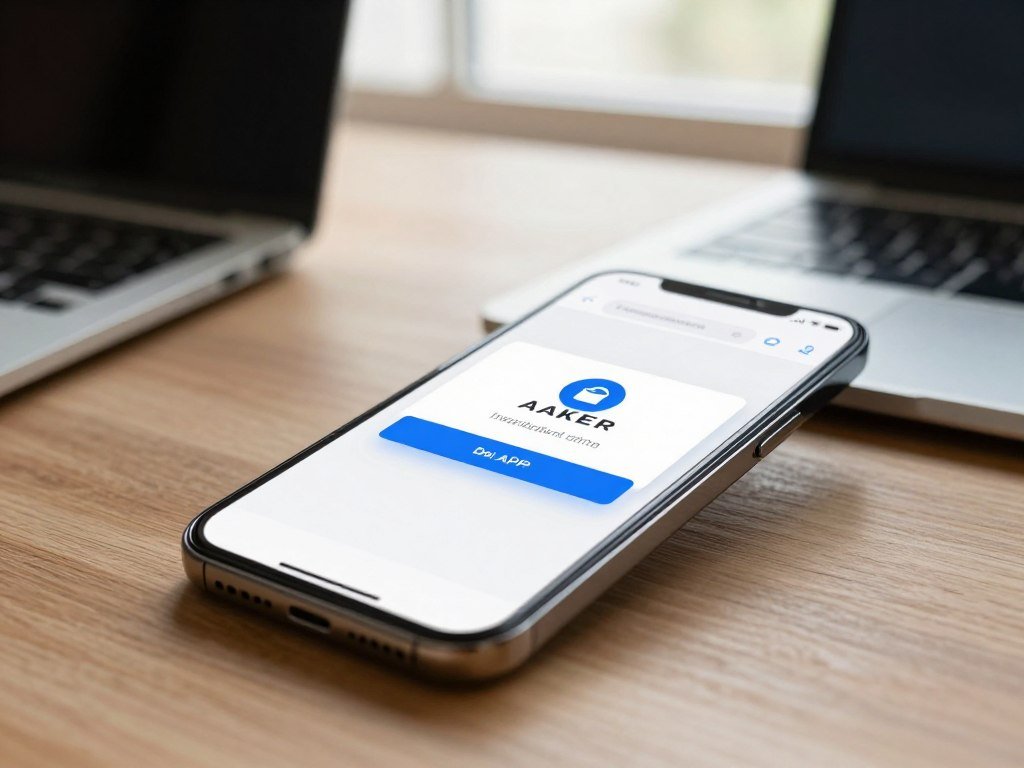 Phone browser opening an APK installation prompt