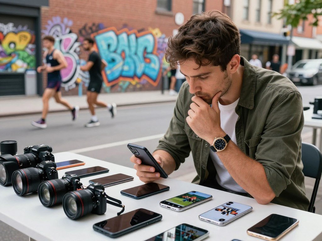 Photographer choosing a phone for street and sports photography Photographer choosing a phone for street and sports photography