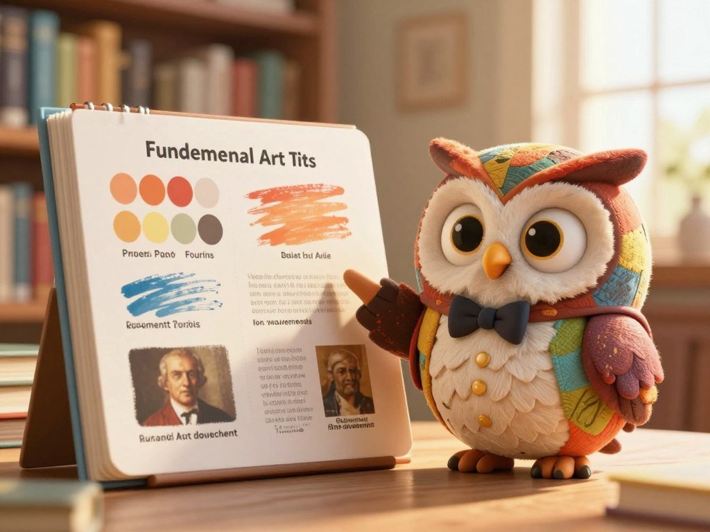 Picture book character beside an educational graphic