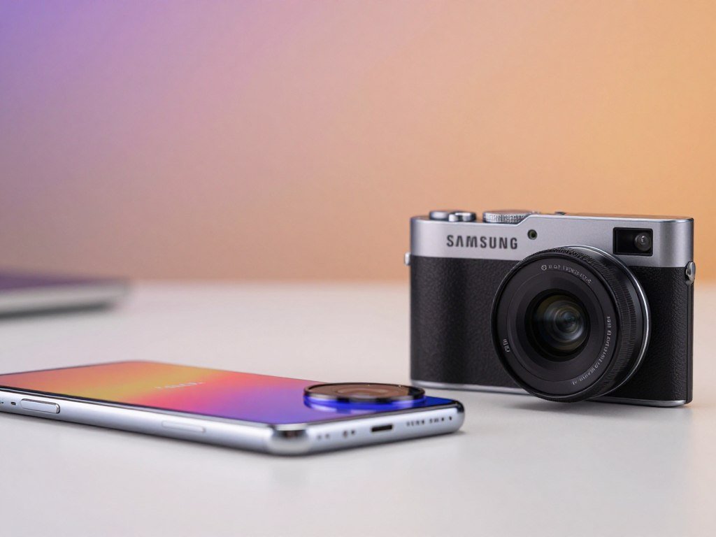 Pixel phone camera beside Samsung Galaxy camera lenses