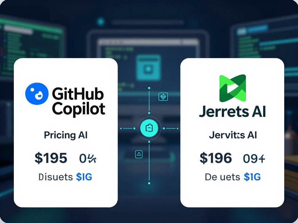 Plan comparison showing GitHub Copilot and JetBrains AI prices Plan comparison showing GitHub Copilot and JetBrains AI prices
