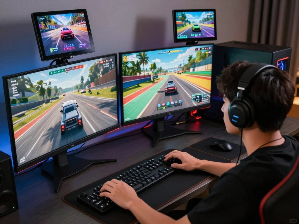 Player comparing open-world, truck, sandbox, track, and mobile games Player comparing open-world, truck, sandbox, track, and mobile games