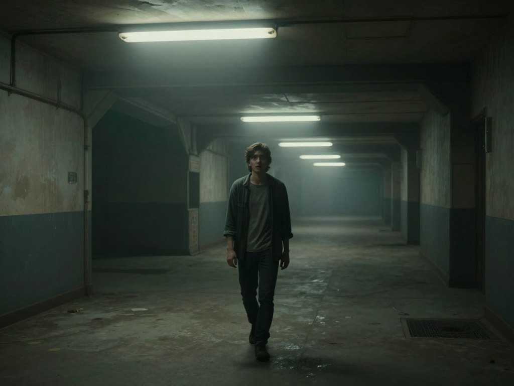 Player navigates an endless liminal space in Apeirophobia Player navigates an endless liminal space in Apeirophobia