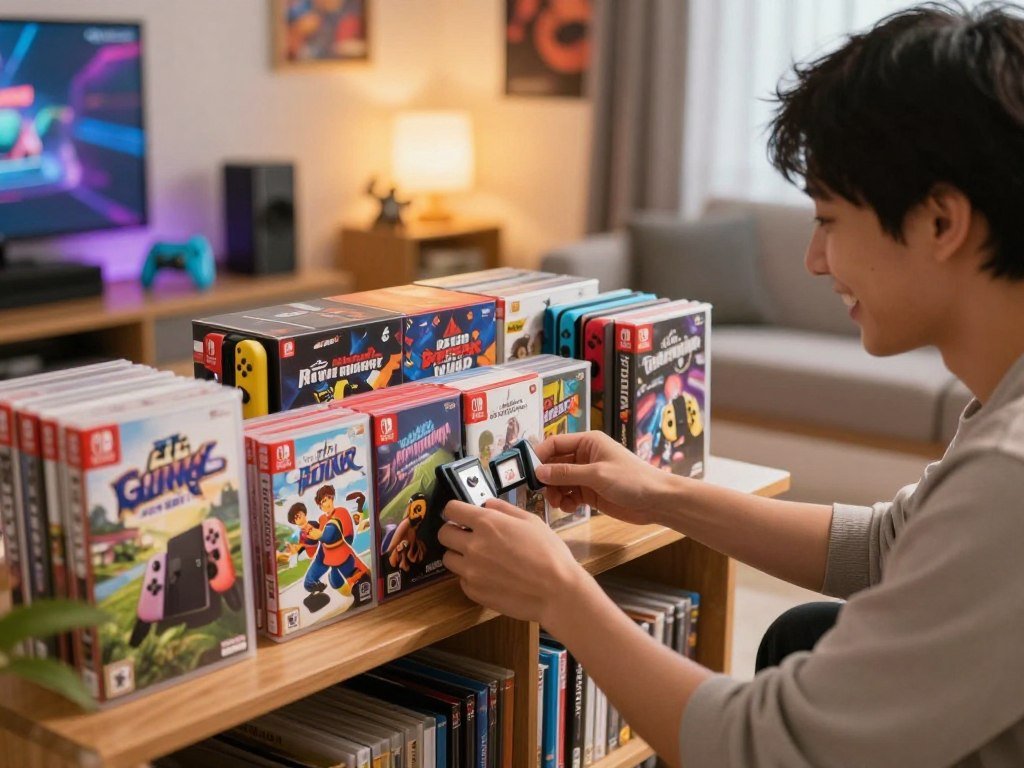 Player sorting Nintendo Switch games by release window