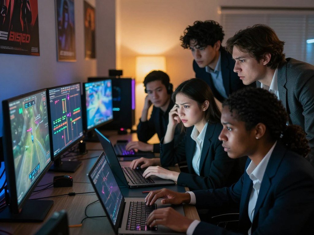 Players comparing connection problems during an online match Players comparing connection problems during an online match