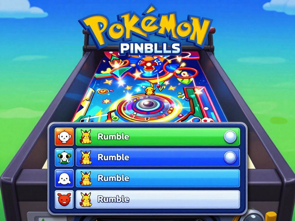 Pokémon Pinball Options menu with its Rumble setting enabled Pokémon Pinball Options menu with its Rumble setting enabled