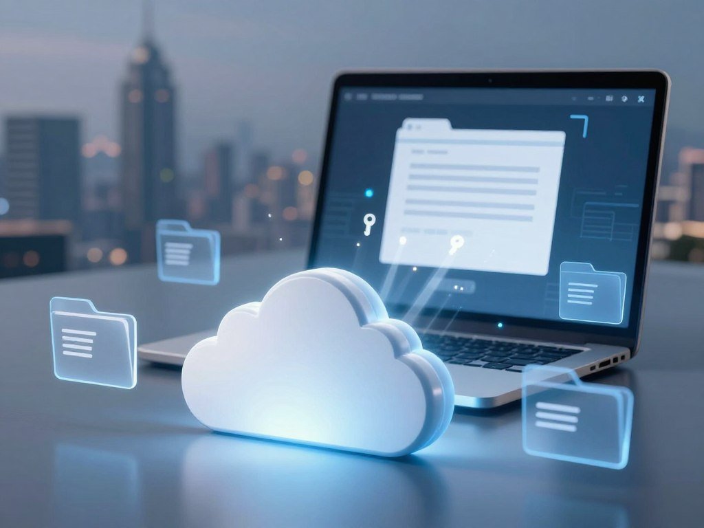 Private files encrypted before upload to cloud storage