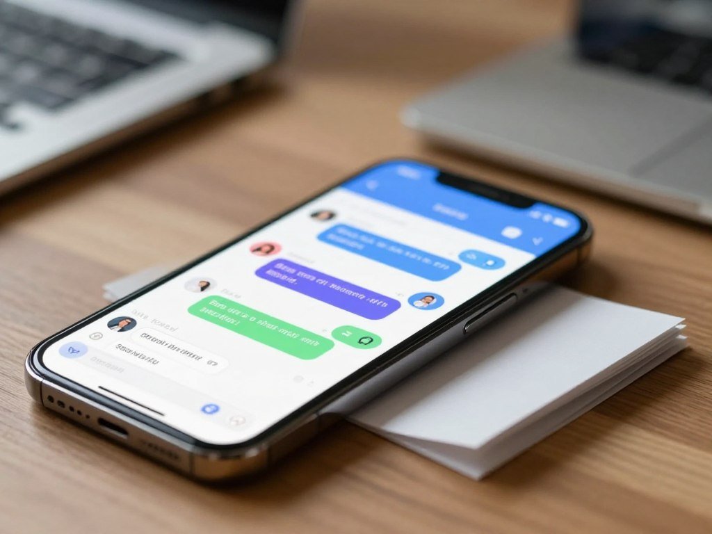 Private messages and account details on a phone screen Private messages and account details on a phone screen