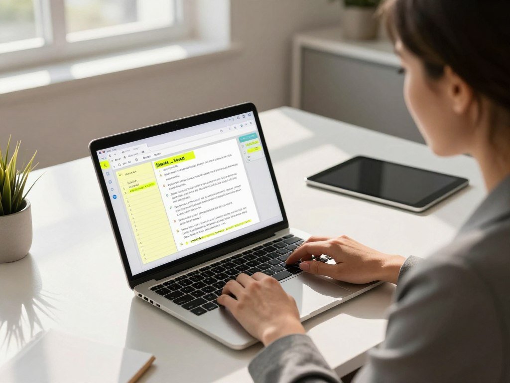 Professional checking capture and search features in a note-taking app