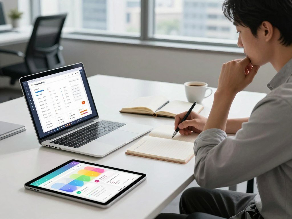 Professional comparing note-taking apps for different work workflows