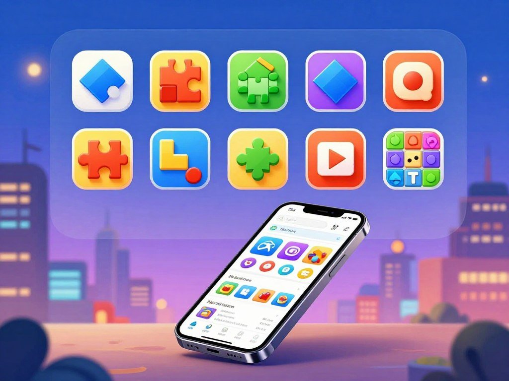 Puzzle games clustered near the top of the App Store chart Puzzle games clustered near the top of the App Store chart