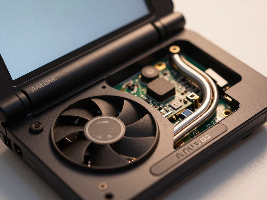 RG DDS active cooling fan and heat pipe inside the handheld