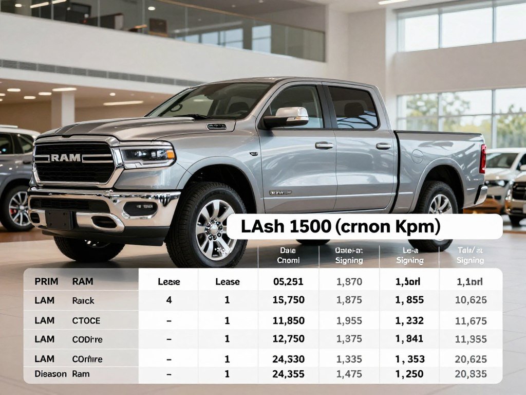 Ram 1500 lease payment and due-at-signing choices by trim