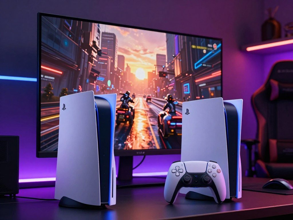Ray-tracing reflections in a PS5 Pro game scene
