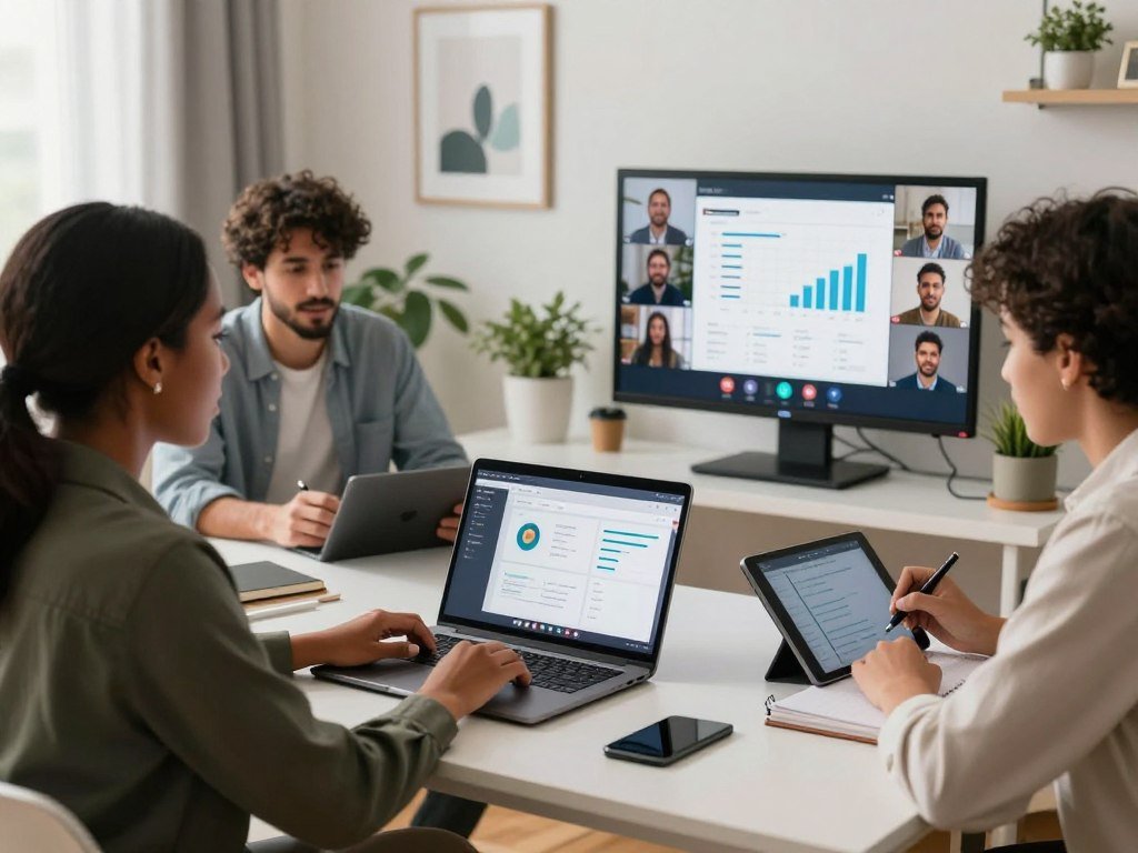 Remote team checking meeting assistant integrations and access