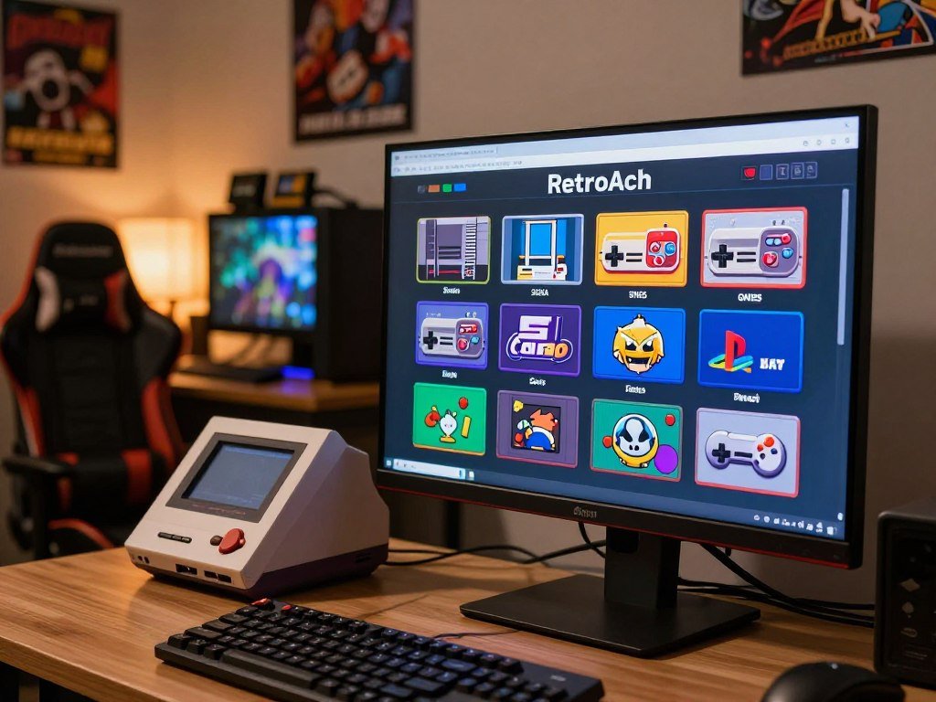 RetroArch interface showing cores for several retro gaming systems RetroArch interface showing cores for several retro gaming systems